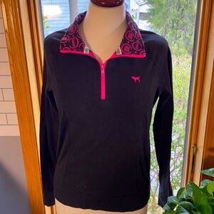 Pink black pullover small